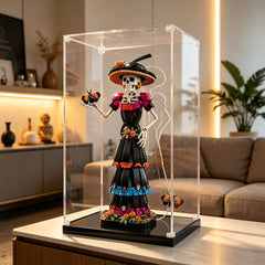 Dustproof HD Acrylic Display Case with UV Protection for La Catrina Skull Figure 21372