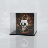 UV-Protected Acrylic Display Case for Halloween Skull Candle – Clear Dustproof Showcase Box
