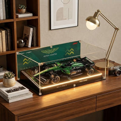 Dustproof HD Ultra-Clear Magnetic Door Acrylic Display Case with UV Protection for Aston Martin F1 Race Car 42240