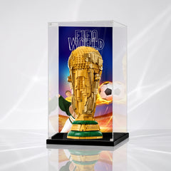 UV-Protected Clear Acrylic Display Box – Dustproof Showcase for LEGO 43020 World Cup Trophy