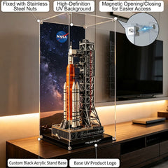 Dustproof HD Ultra-Clear Magnetic Door Acrylic Display Case with UV Protection for NASA Artemis Space Launch System 10341