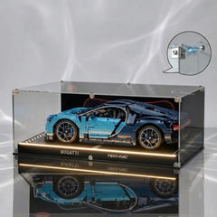 Dustproof HD Ultra-Clear Magnetic Door Acrylic Display Case with UV Protection for Bugatti Chiron 42083