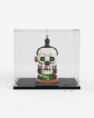 UV-Protected Acrylic Display Case for Halloween Skull Candle – Clear Dustproof Showcase Box