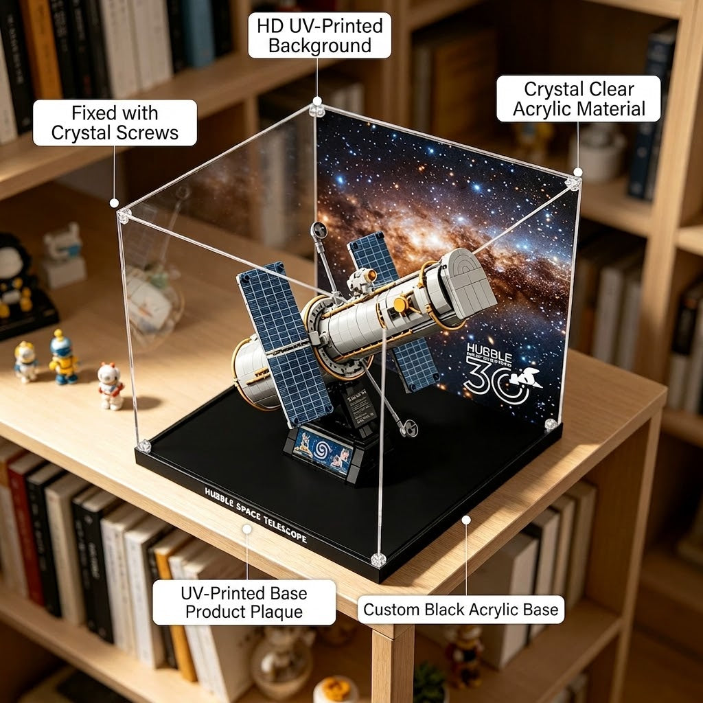 Dustproof HD Acrylic Display Case with UV Protection for Hubble Space Telescope 11382