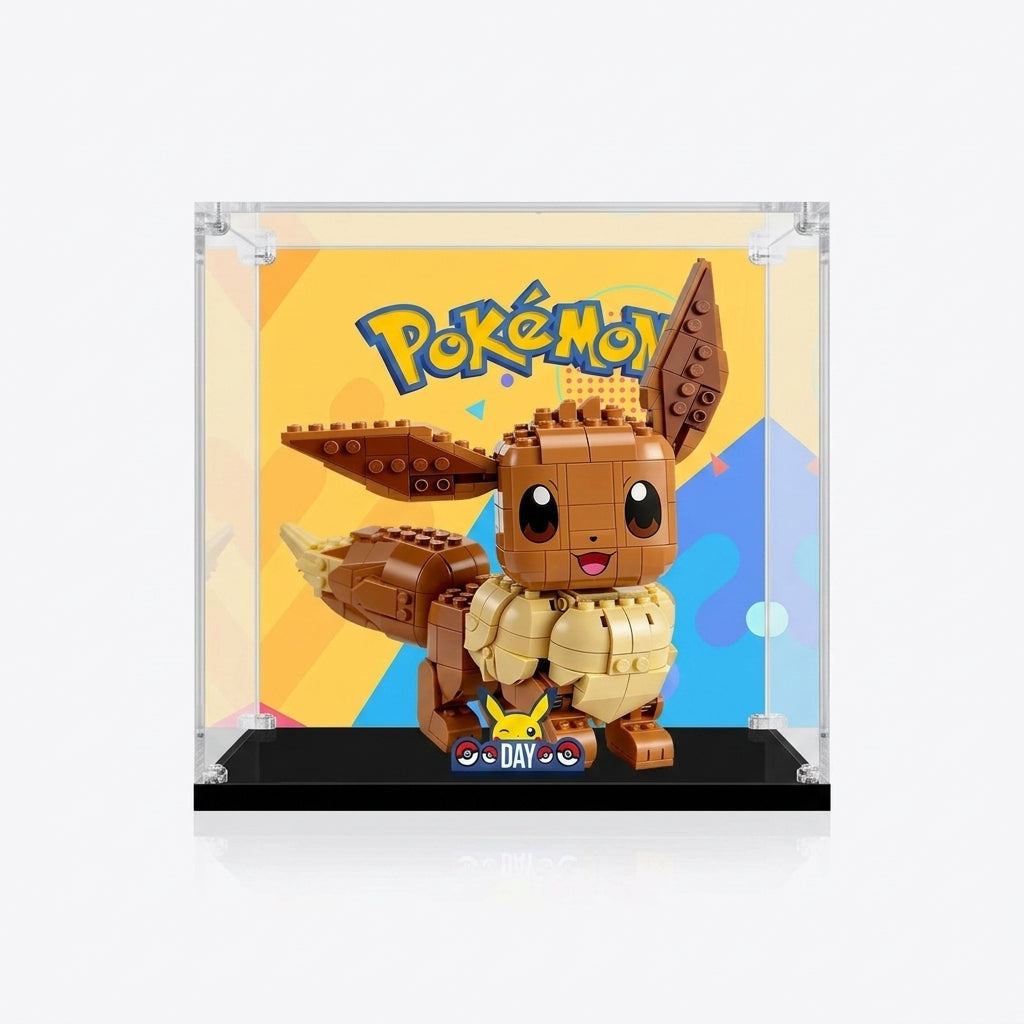 Dustproof HD Acrylic Display Case with UV Protection for LEGO Pokémon Eevee 72151