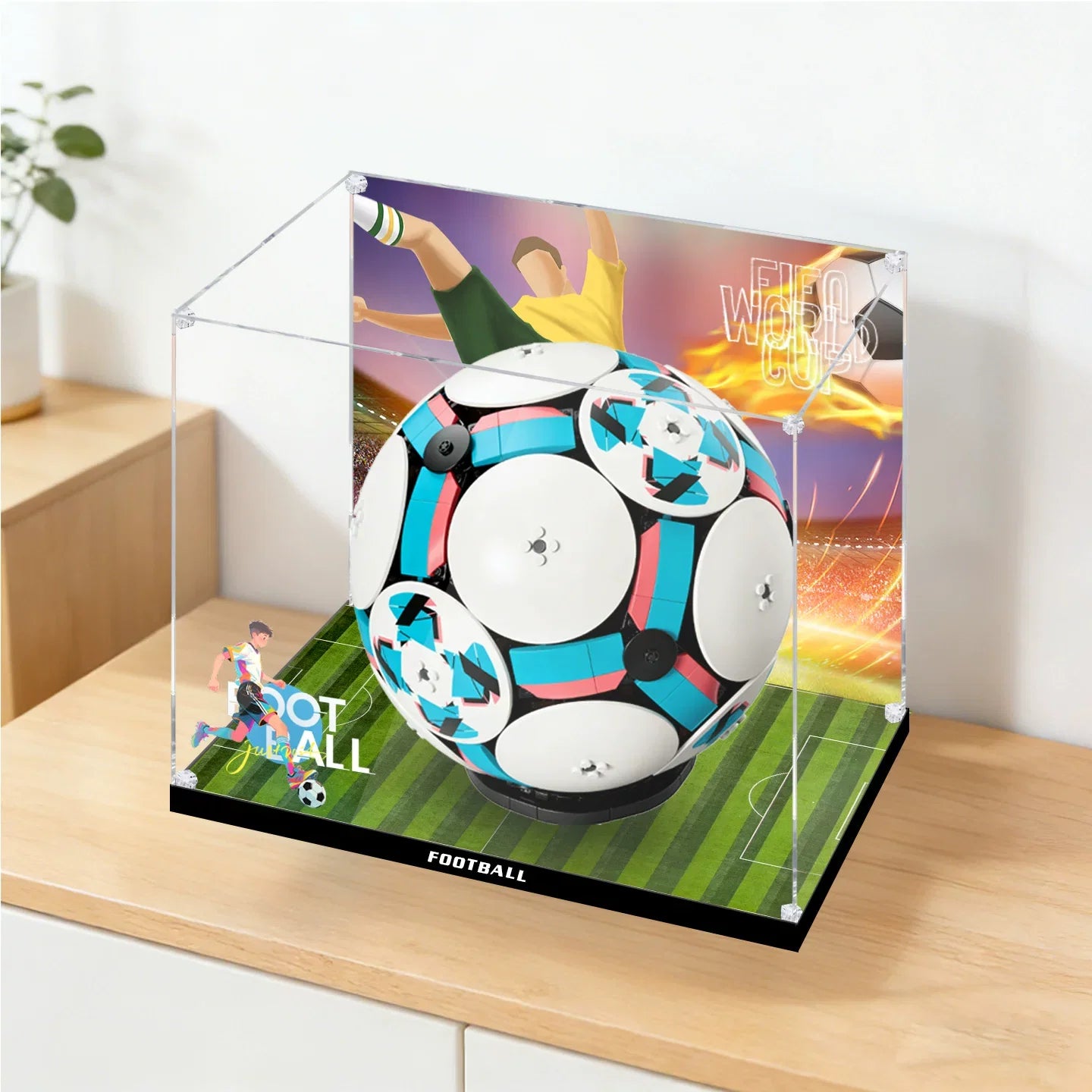 Dustproof HD Acrylic Display Case with UV Protection for LEGO World Cup 43019