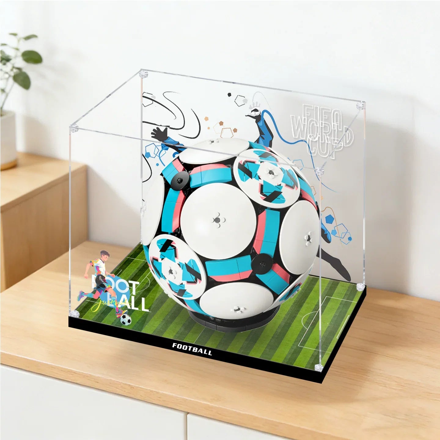 Dustproof HD Acrylic Display Case with UV Protection for LEGO World Cup 43019