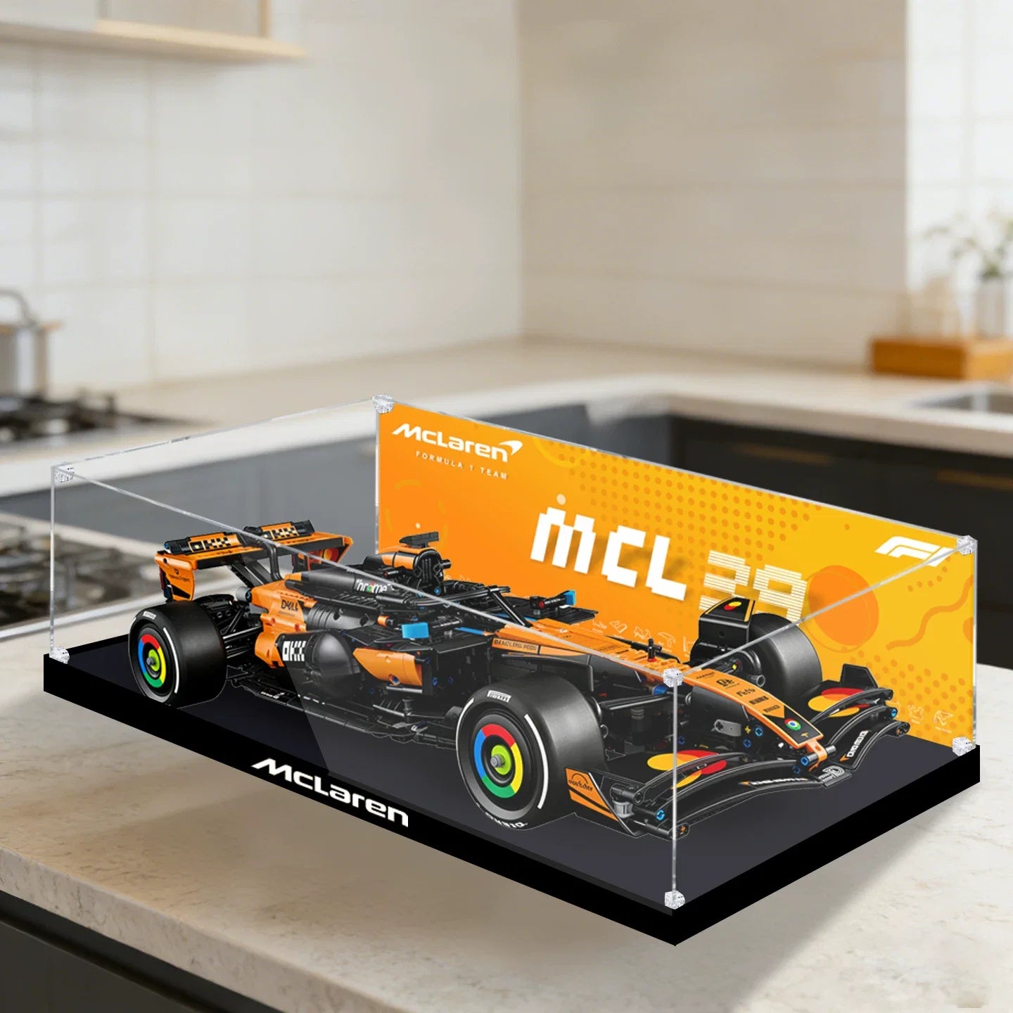 Dustproof HD Acrylic Display Case with UV Protection for LEGO Technic McLaren Formula 1 Race Car MCL39 42228