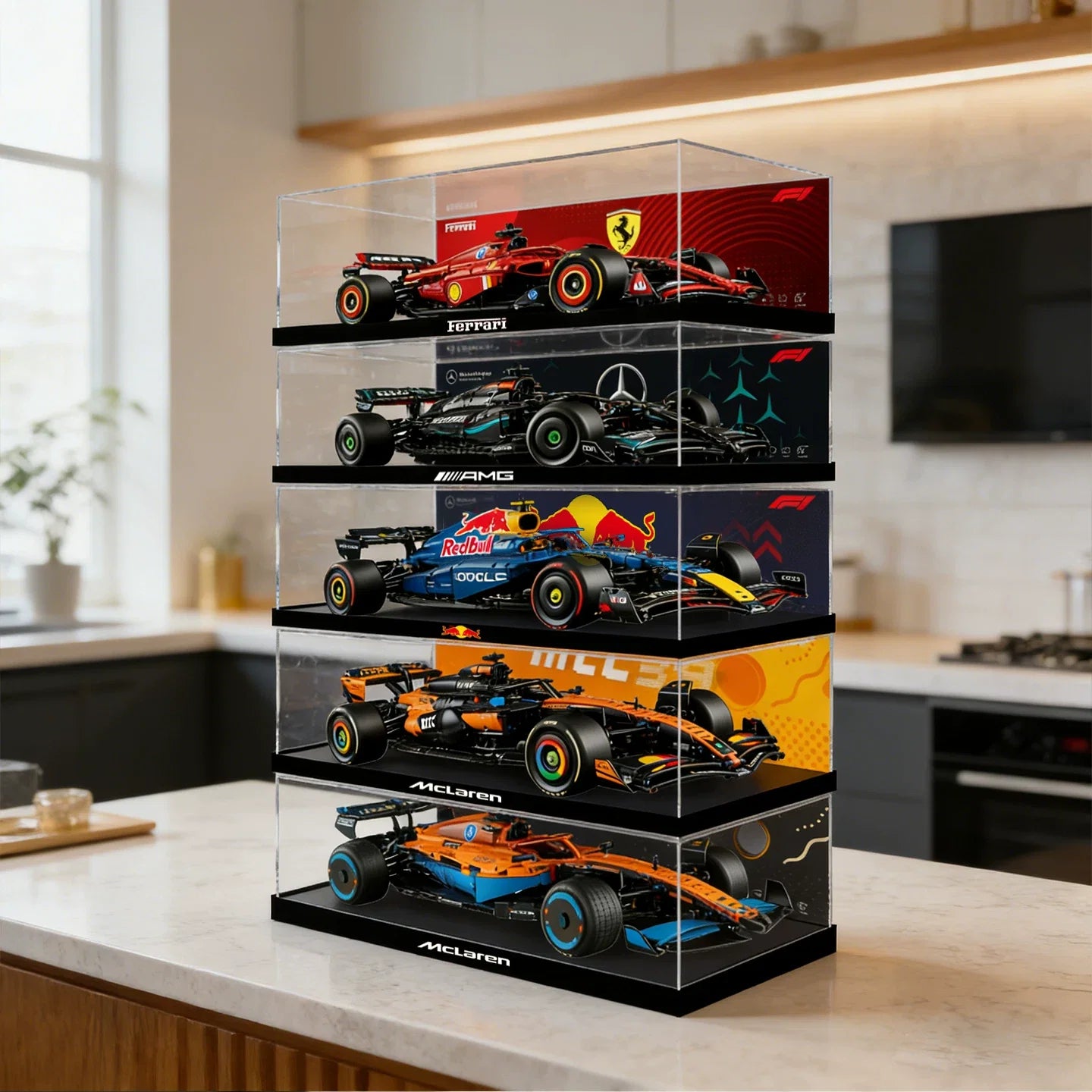 Dustproof HD Acrylic Display Case with UV Protection for LEGO Technic McLaren Formula 1 Race Car MCL39 42228