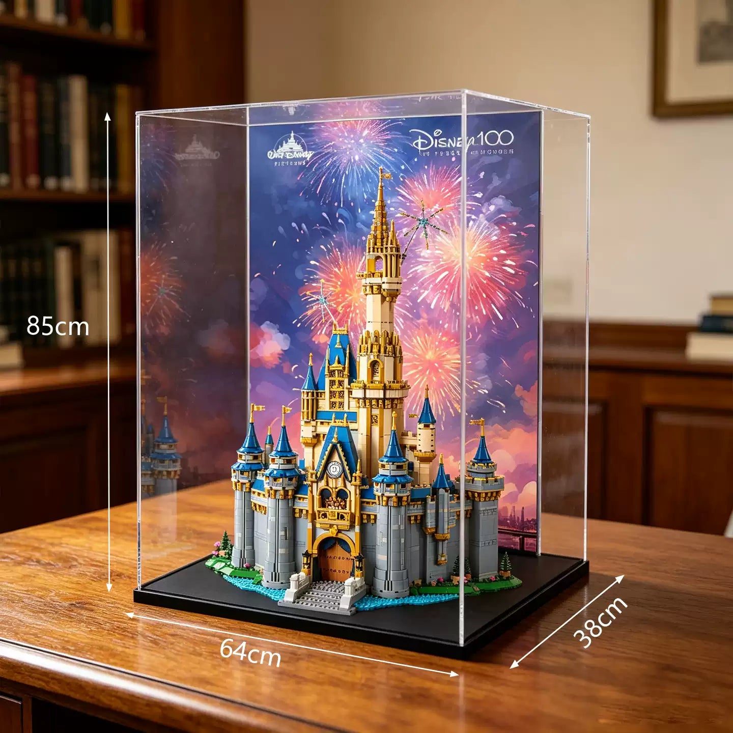 Dustproof HD Acrylic Display Case with UV Protection for LEGO Disney Castle 43222