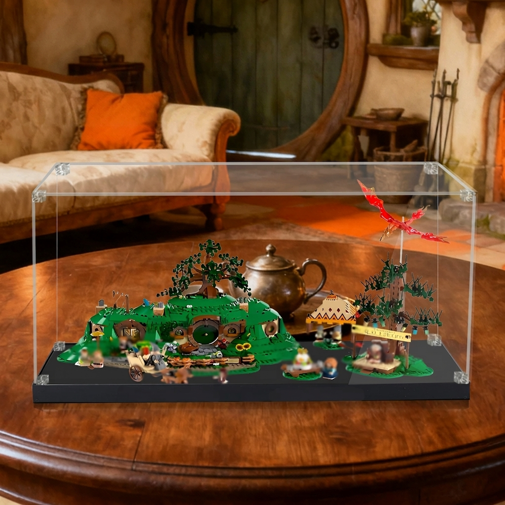Dustproof HD Acrylic Display Case with UV Protection for LEGO The Lord of the Rings: The Shire 10354
