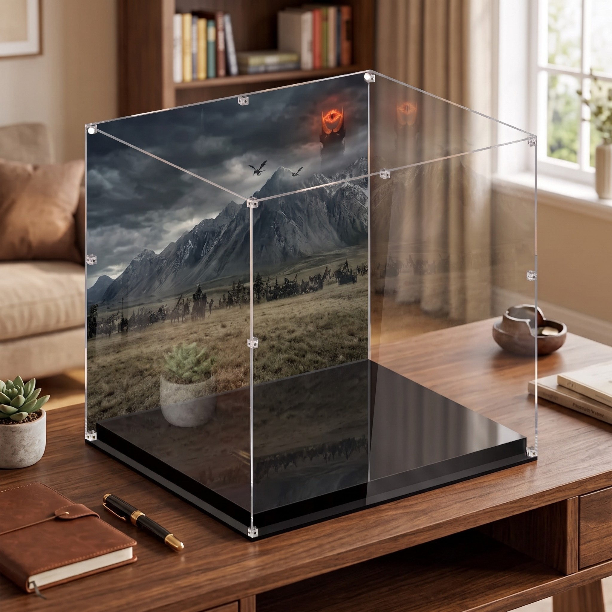 Dustproof HD Acrylic Display Case with UV Protection for LEGO Lord of the Rings: Minas Tirith 11377