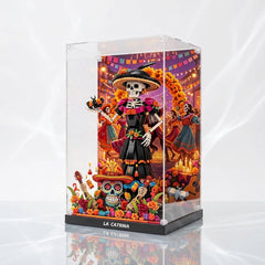 Dustproof HD Acrylic Display Case with UV Protection for La Catrina Skull Figure 21372