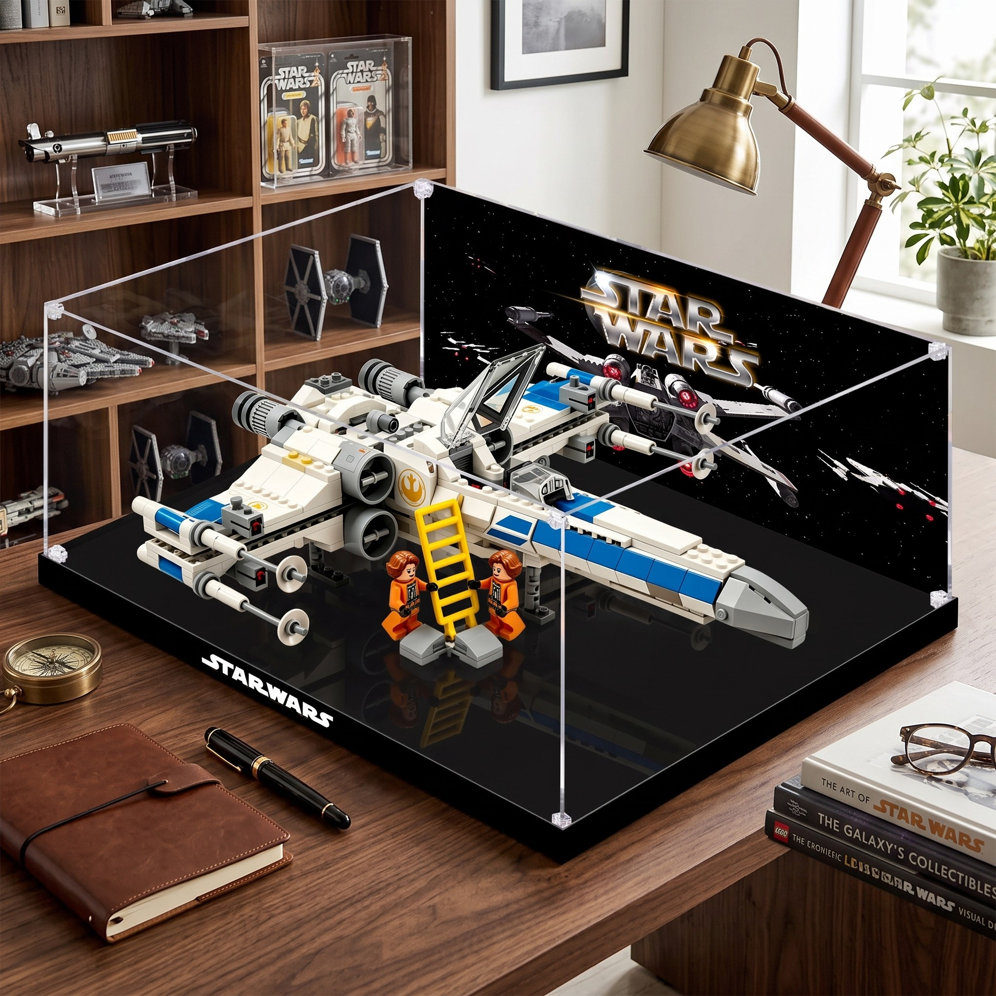 Dustproof HD Acrylic Display Case with UV Protection for LEGO Star Wars New Republic Starfighter 75460