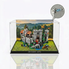 Dustproof HD Ultra-Clear Acrylic Display Case with Magnetic Door & UV Protection for Lion Knights' Castle 10305