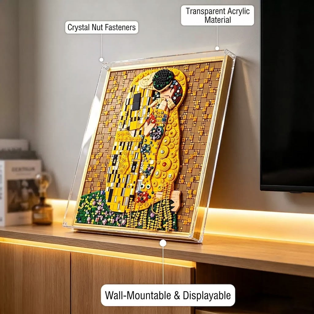 Dustproof HD Acrylic Display Case with UV Protection for Klimt Art Painting 31221
