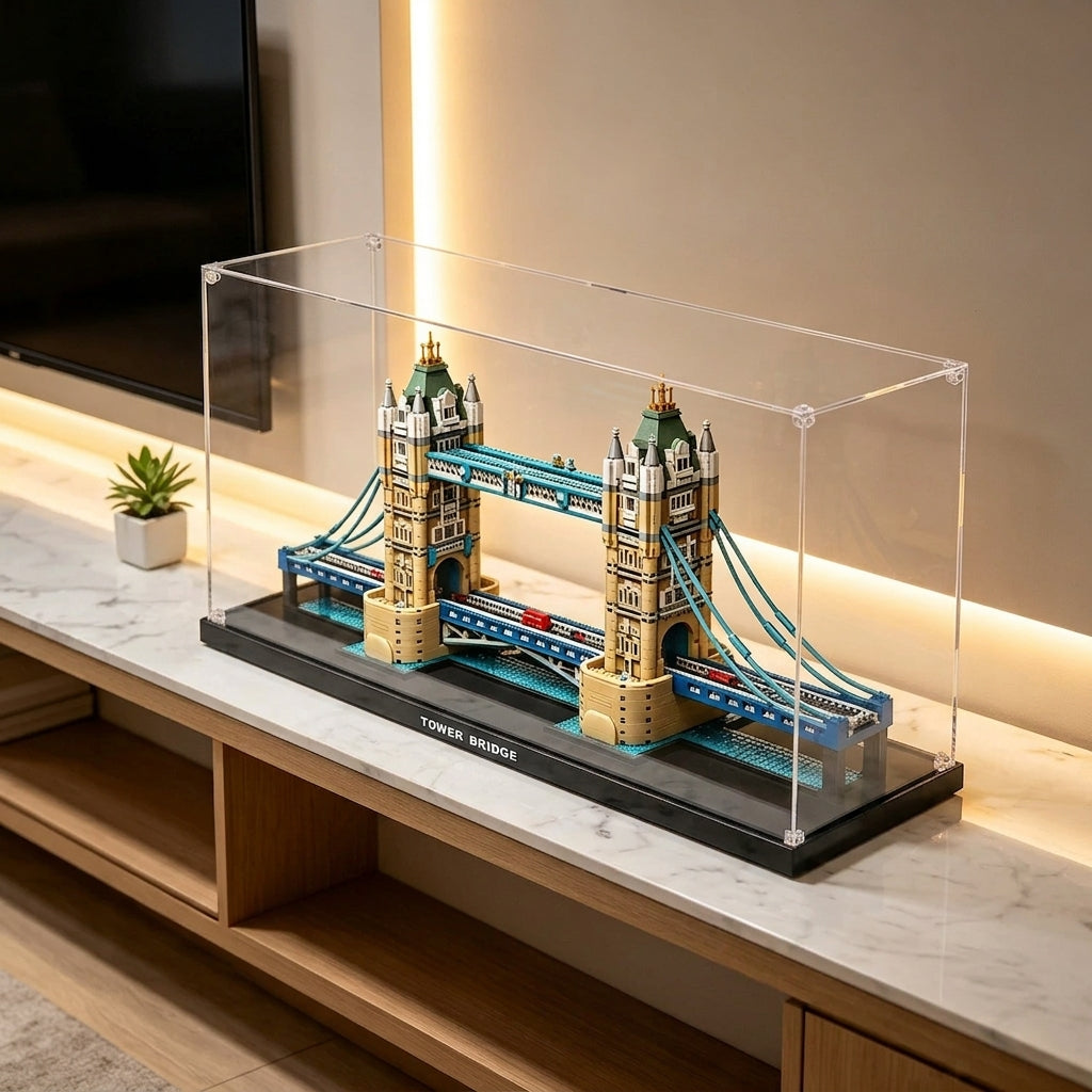 Dustproof HD Acrylic Display Case with UV Protection for London Bridge 21067
