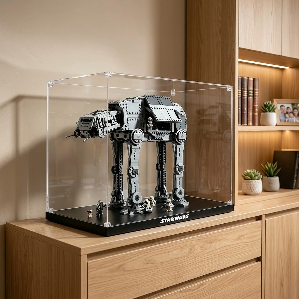 UV-Protected Acrylic Display Case for Star Wars 75454 – Clear Dustproof Showcase Box