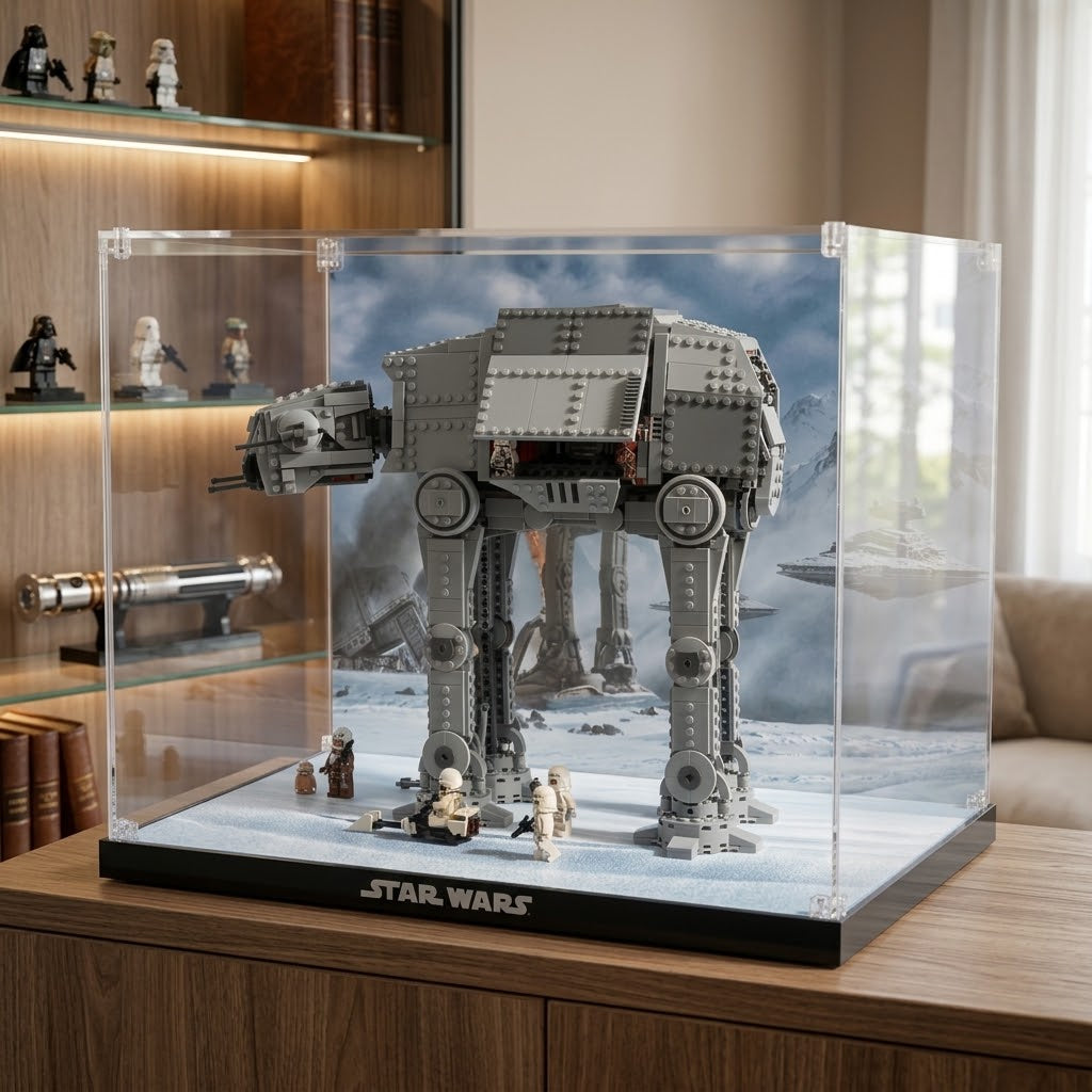 UV-Protected Acrylic Display Case for Star Wars 75454 – Clear Dustproof Showcase Box