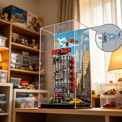 Dustproof HD Ultra-Clear Magnetic Door Acrylic Display Case with UV Protection for Daily Bugle 76178