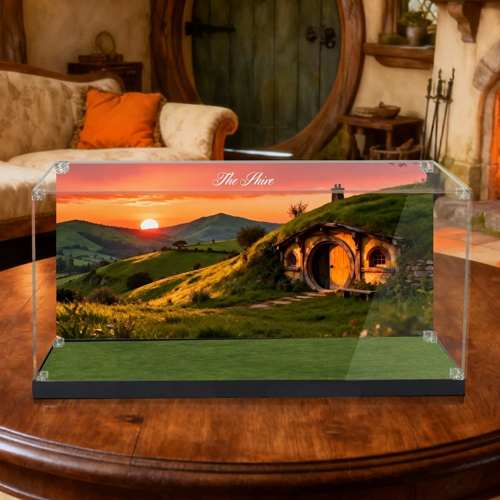 Dustproof HD Acrylic Display Case with UV Protection for LEGO The Lord of the Rings: The Shire 10354