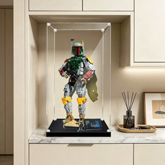 Dustproof HD Acrylic Display Case with UV Protection for LEGO Star Wars Boba Fett 75455