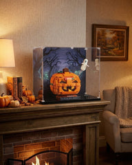 UV-Protected Acrylic Display Case for Halloween Pumpkin Lantern – Clear Dustproof Showcase Box