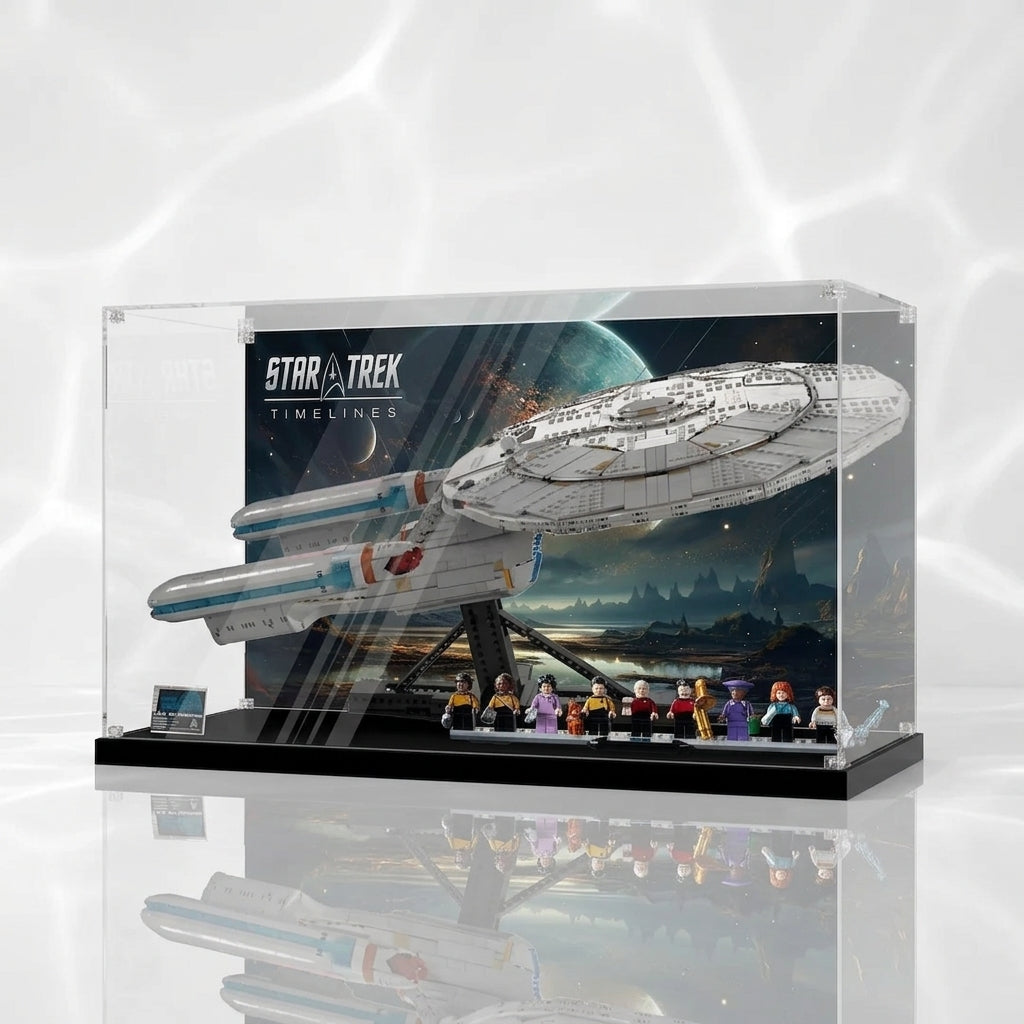 Dustproof HD Acrylic Display Case with UV Protection for LEGO Star Trek U.S.S. Enterprise 10356