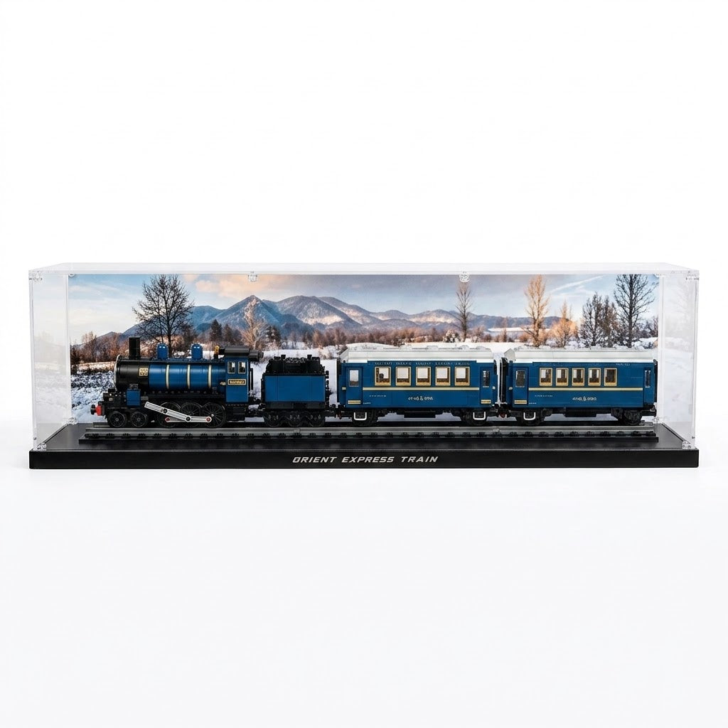 Dustproof HD Clear Acrylic Display Case with UV Protection for LEGO Ideas 21344 Orient Express Train - Brick Armor