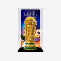UV-Protected Clear Acrylic Display Box – Dustproof Showcase for LEGO 43020 World Cup Trophy