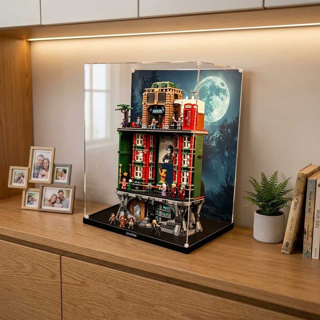 UV-Protected Acrylic Display Case for LEGO Harry Potter Ministry of Magic (76476) – Ultra-Clear Dustproof Showcase Box