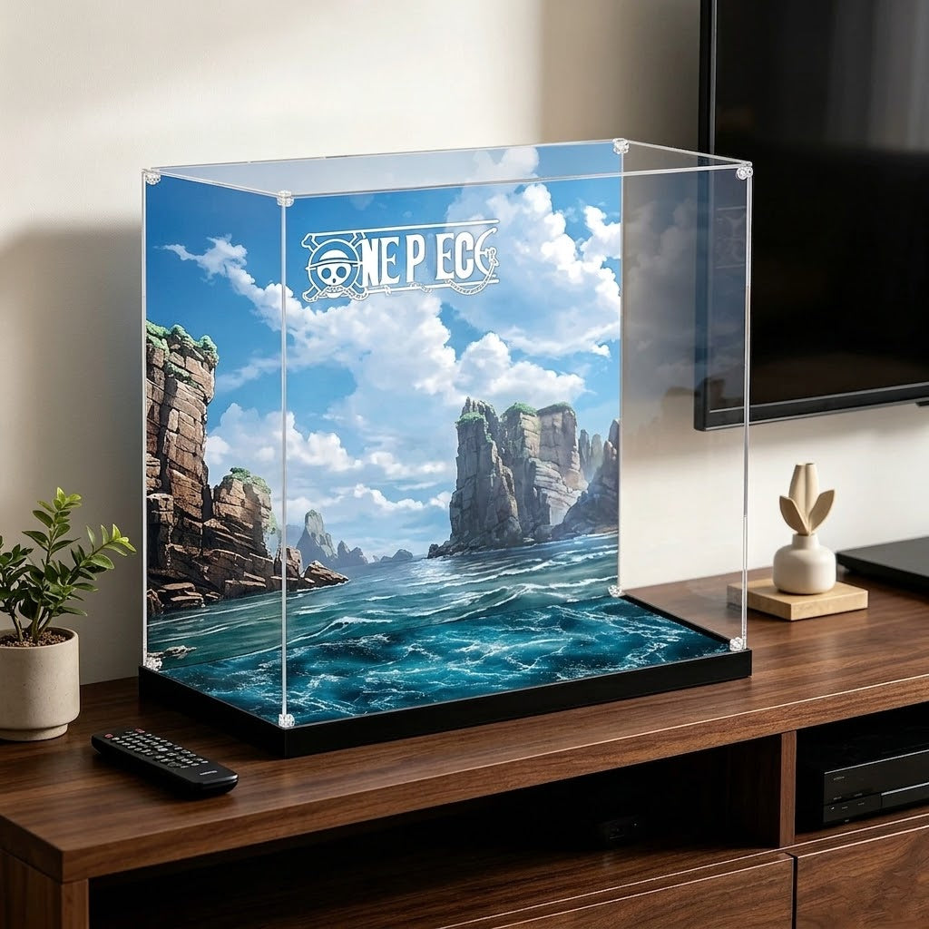 Dustproof HD Acrylic Display Case with UV Protection for Garp's Marine Battleship 75646