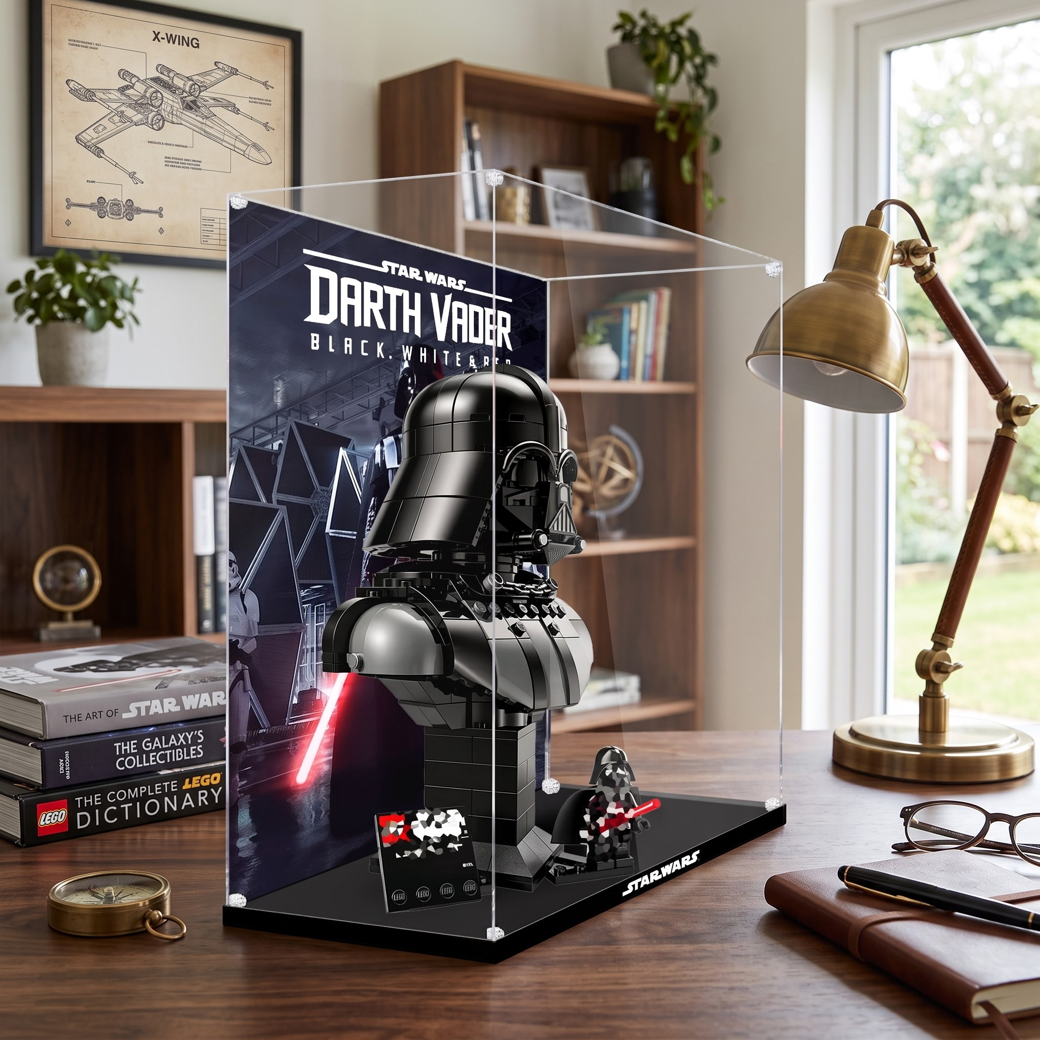 Dustproof HD Acrylic Display Case with UV Protection for LEGO Star Wars Darth Vader Bust 75439