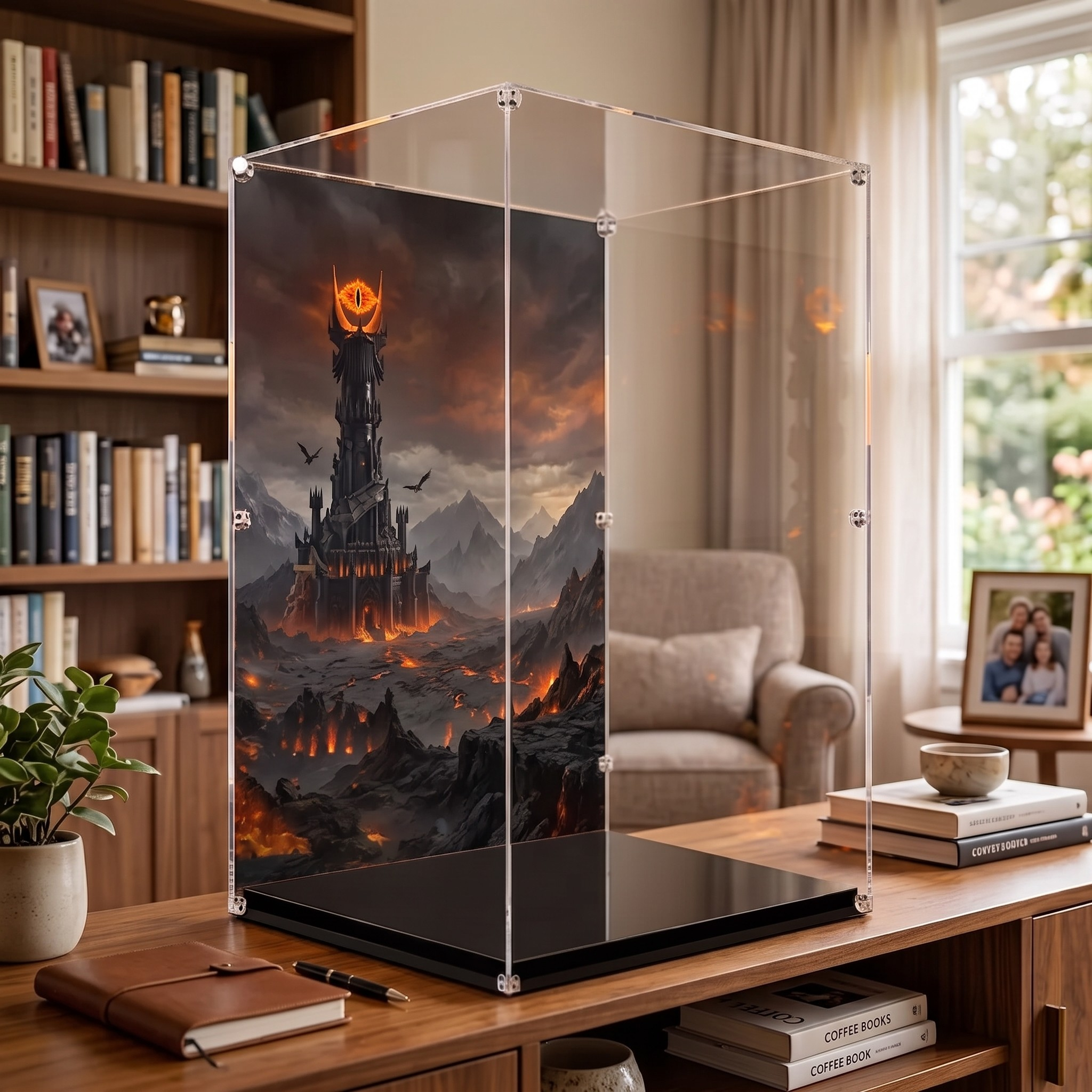 Dustproof HD Acrylic Display Case with UV Protection Compatible with LEGO Lord of the Rings: Barad-dûr 10333