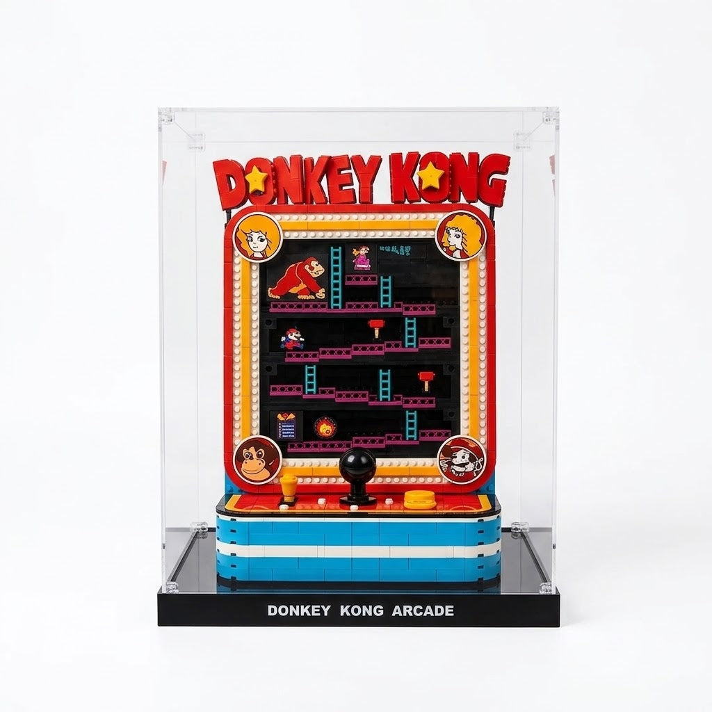 Dustproof HD Acrylic Display Case with UV Protection for Donkey Kong Arcade Game 72051