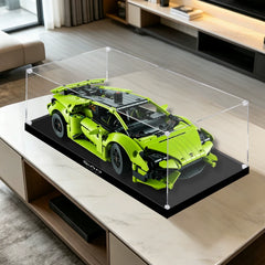 Dustproof HD Acrylic Display Case with UV Protection for LEGO Technic Lamborghini Huracán Tecnica 42161