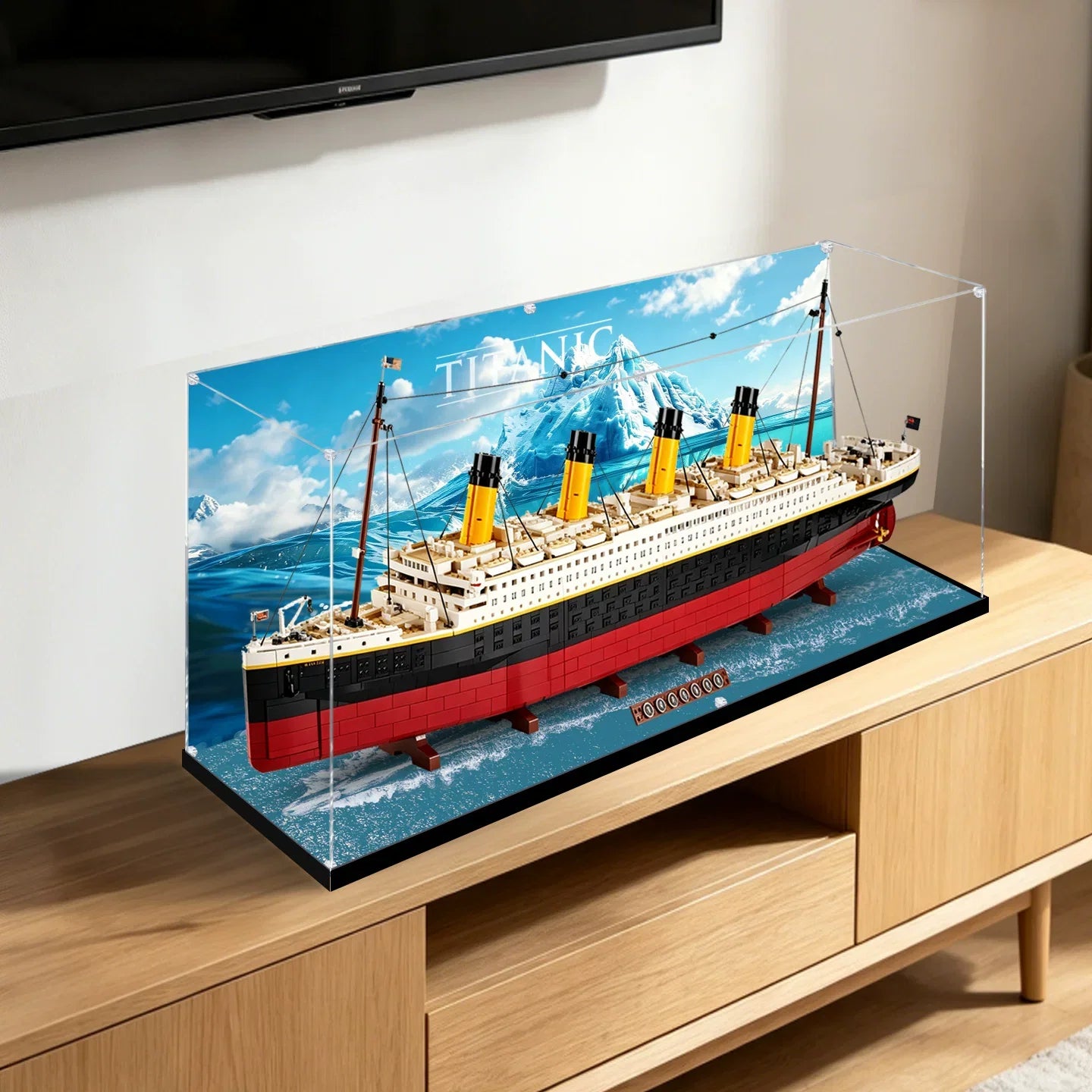 Dustproof HD Acrylic Display Case with UV Protection for LEGO Creator Expert Titanic 10294