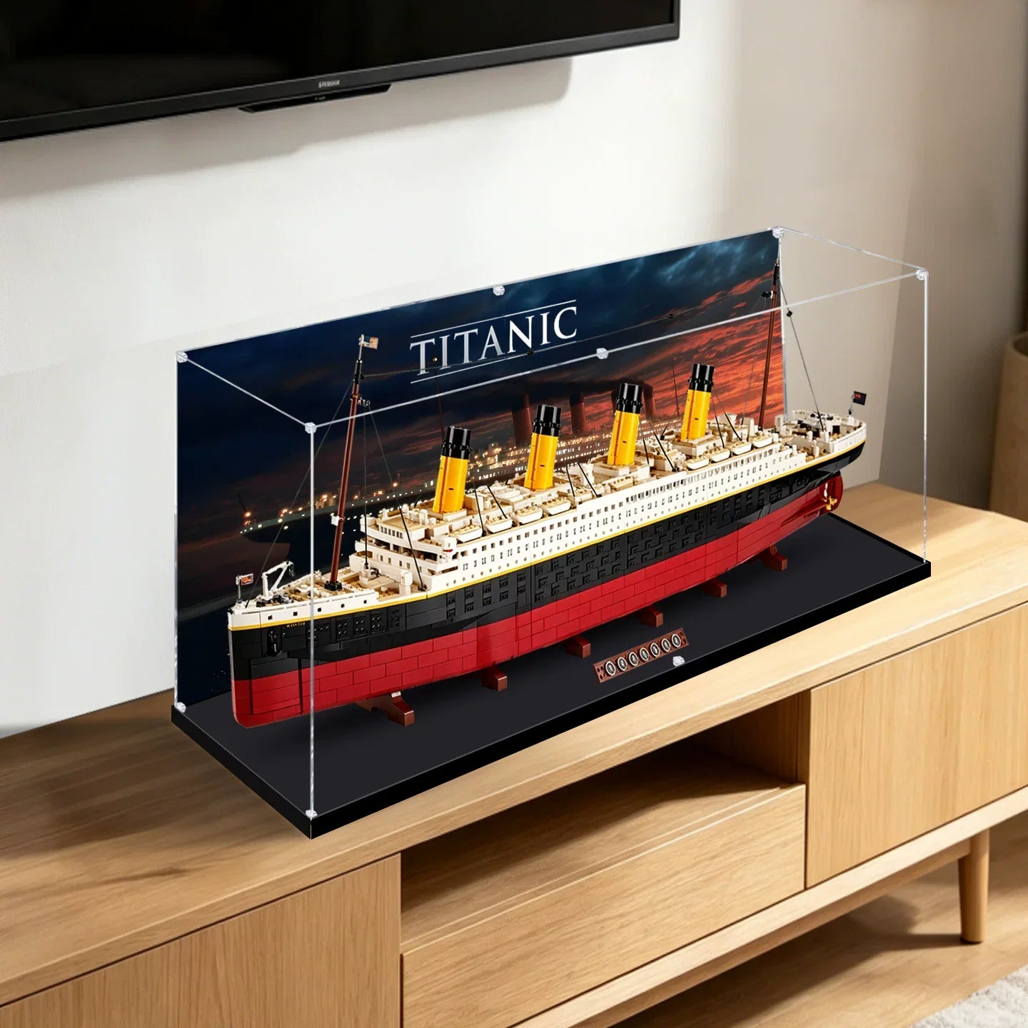 Dustproof HD Acrylic Display Case with UV Protection for LEGO Creator Expert Titanic 10294