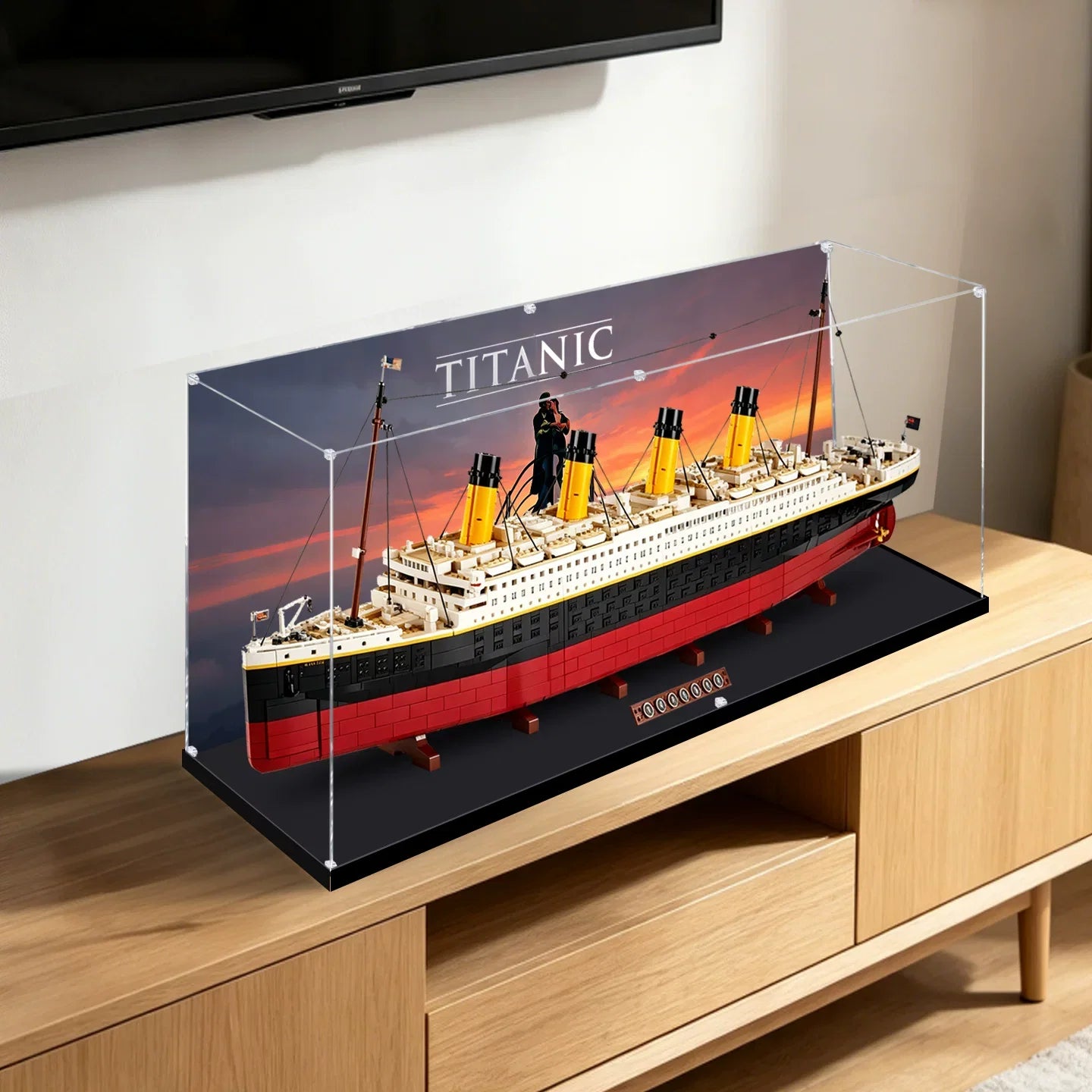 Dustproof HD Acrylic Display Case with UV Protection for LEGO Creator Expert Titanic 10294