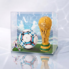 Dustproof HD Acrylic Display Case with UV Protection for LEGO World Cup Trophy & Football Set 43019+43020