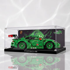 Dustproof HD Acrylic Display Case with UV Protection for LEGO Technic Porsche 911 GT3 R Race Car "Rexy" 42224