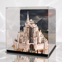 Dustproof HD Acrylic Display Case with UV Protection for LEGO Lord of the Rings: Minas Tirith 11377