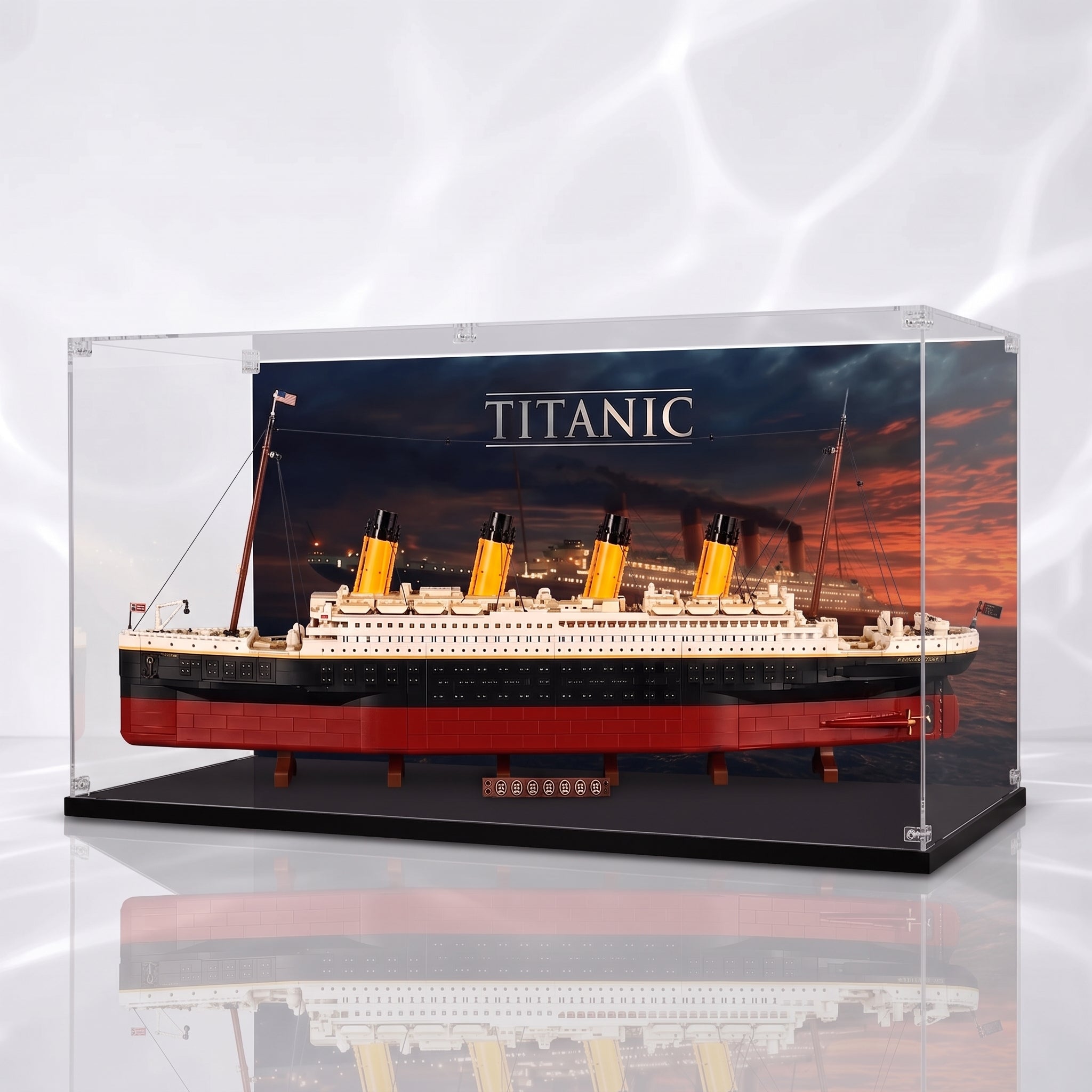 Dustproof HD Acrylic Display Case with UV Protection for LEGO Creator Expert Titanic 10294