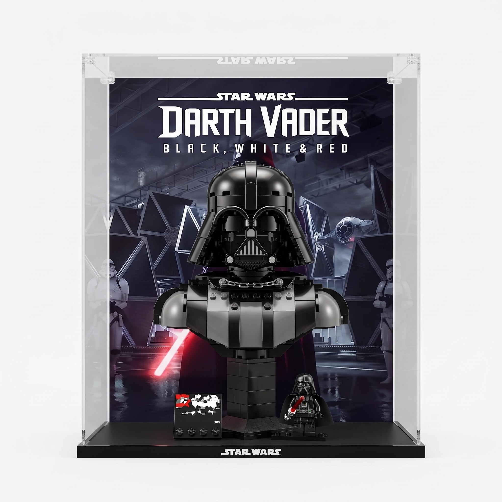 Dustproof HD Acrylic Display Case with UV Protection for LEGO Star Wars Darth Vader Bust 75439