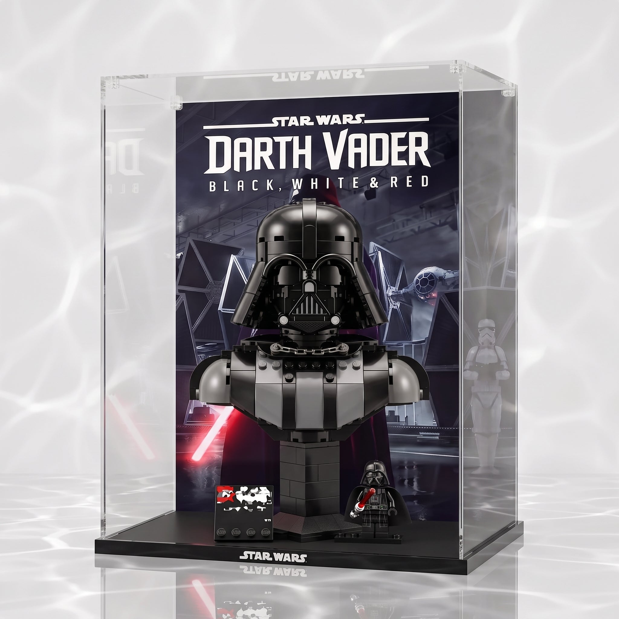 Dustproof HD Acrylic Display Case with UV Protection for LEGO Star Wars Darth Vader Bust 75439