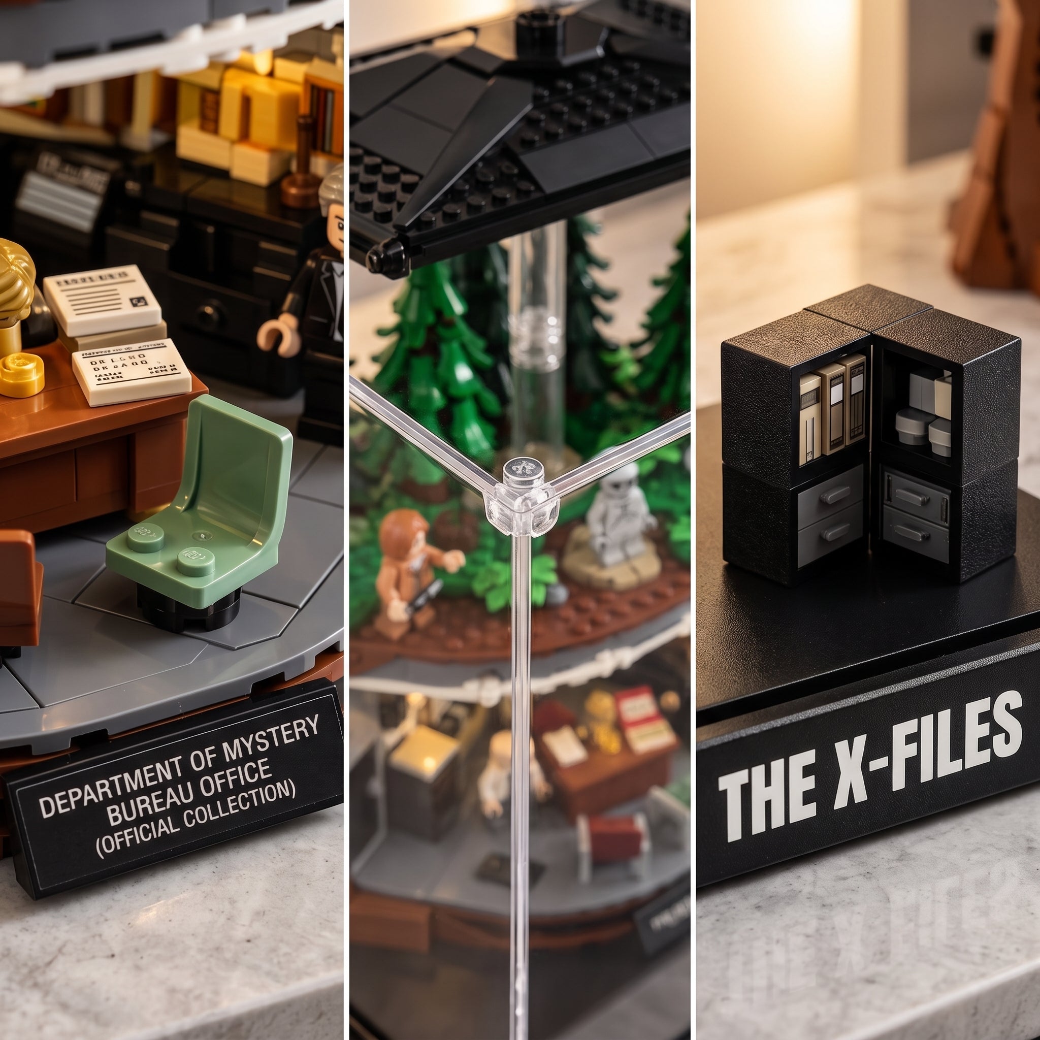 Dustproof HD Acrylic Display Case with UV Protection for LEGO The X-Files 21369
