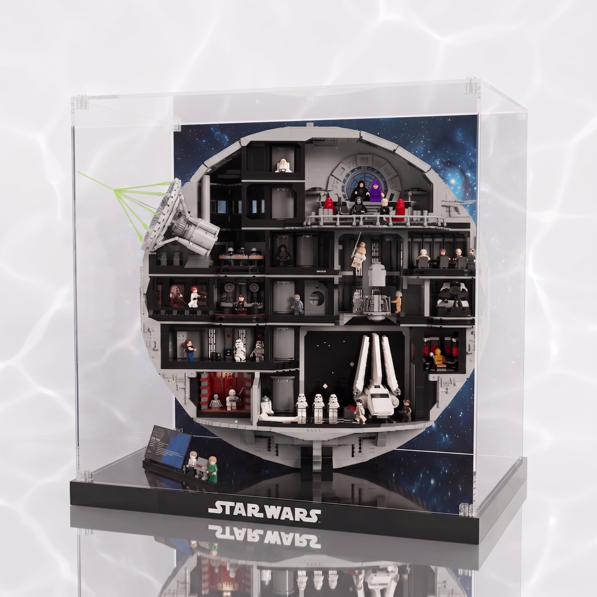 Dustproof HD Acrylic Display Case with UV Protection for LEGO Star Wars Death Star 75419