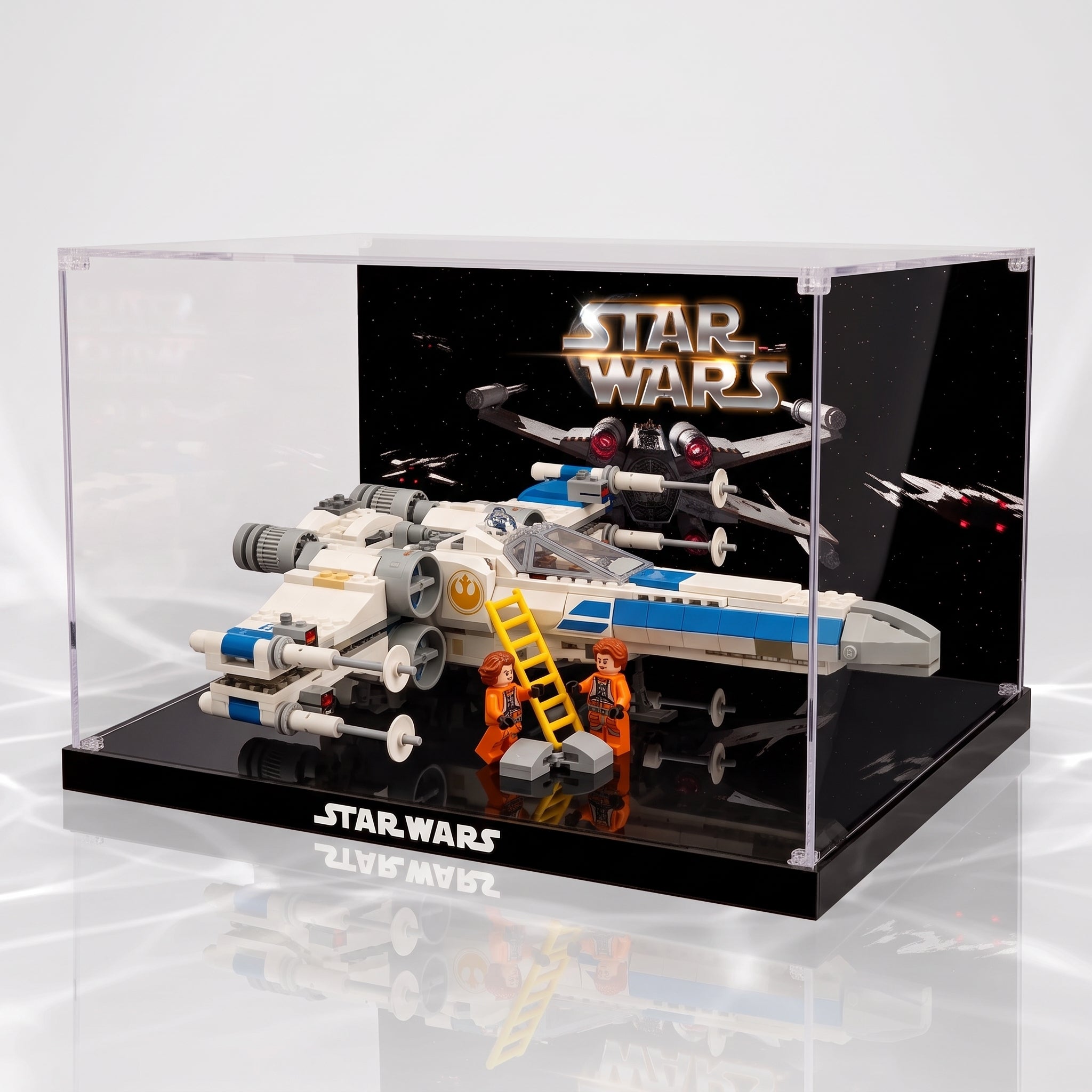 Dustproof HD Acrylic Display Case with UV Protection for LEGO Star Wars New Republic Starfighter 75460