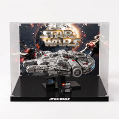 Dustproof HD Acrylic Display Case with UV Protection for LEGO Star Wars Millennium Falcon 75375