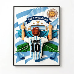 Wall-Mounted Display Frame with HD UV-Printed Backdrop for LEGO 43018